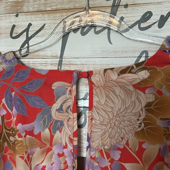 Spell & the Gypsy Floral Kimono Dress with Fringe Size Small - Picture 5 of 5